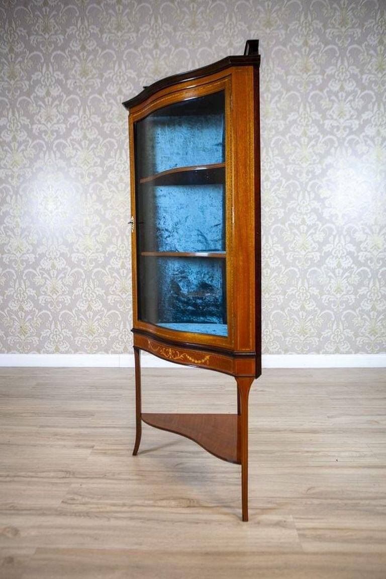 Late-19th Century English Corner Cabinet in Brown, 1890s