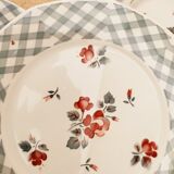 6 flat Digoin Bastia earthenware plates