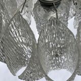 Acrylic ice glass chandelier, Germany 1970s