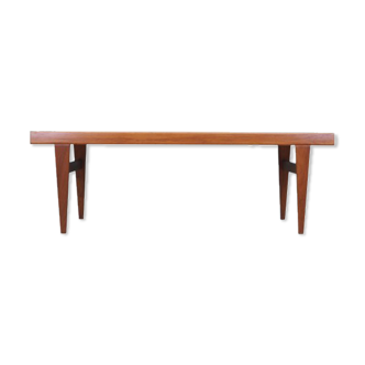 Banc en teck, design danois, années 1970, fabricant: niels bach