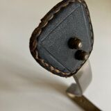 Patère Adnet en bronze et cuir 1950