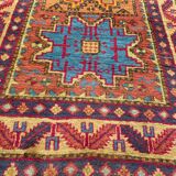 Vintage carpet sinkiang caucasian designs 92x150 cm