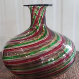 Vintage Murano-inspired blown glass vase