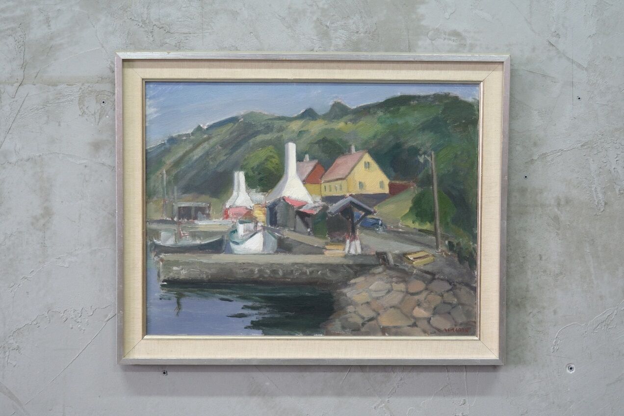 Erik Almgren, Swedish Modern Landscape, 1960s, Oil on Canvas, Framed