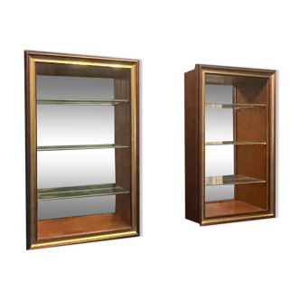 Pair of hanging display cases