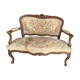 Two-seater bench Louis XV dressing in tapestry