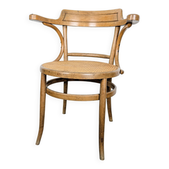 Curved wooden office chair