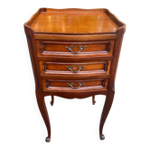 Louis XV bedside table made of solid wood from the 1960s.