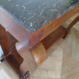 console-style empire/restauration-à crosses-fond de miroir-pieds griffes