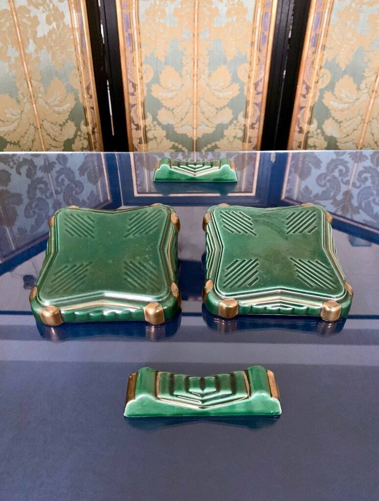 Knife holder + Art Deco bottle coaster