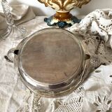 Silver plate with swan heads
