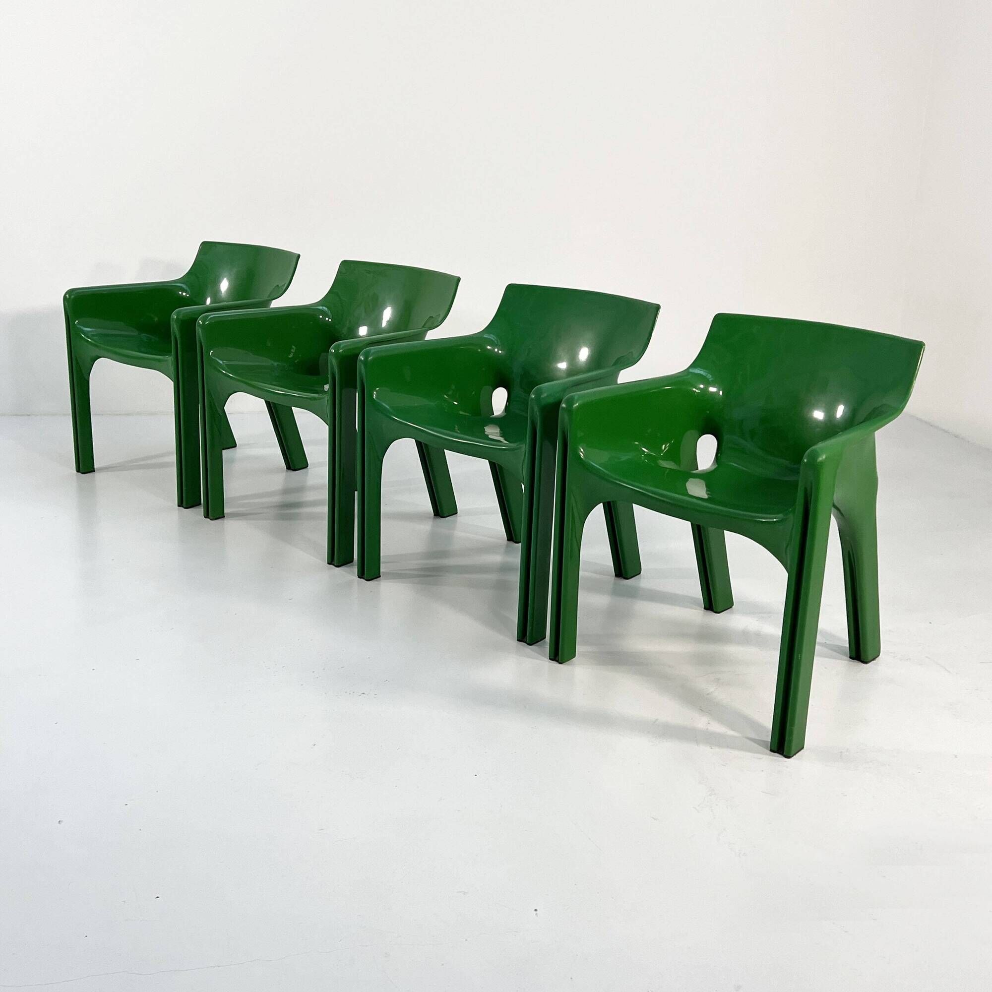 GREEN GAUDI CHAIR BY VICO MAGISTRETTI FOR ARTEMIDE, 1970