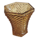 Vase ancien en verre ambré – Style Art Déco – Années 50