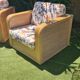 Fauteuils club design rotin
