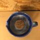 Old Vintage Blue Enamelled Terracotta Carafe Refresher Pitcher