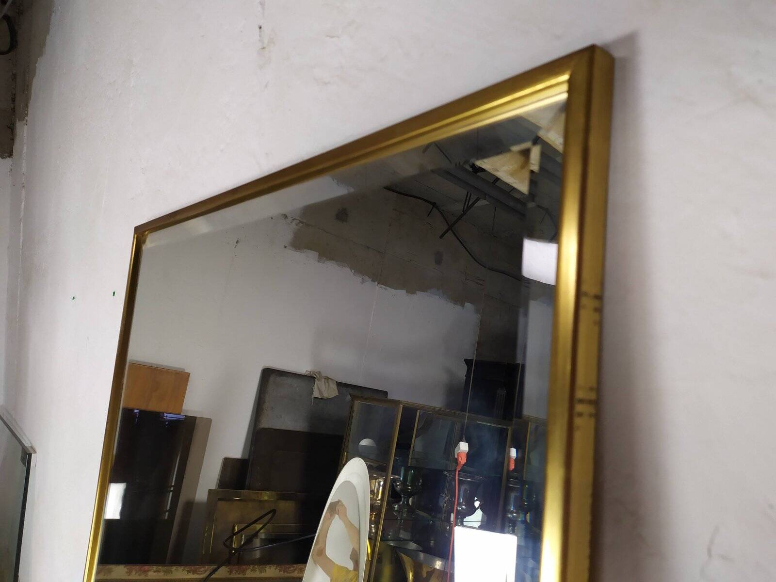Vintage gold mirror, 1970s
