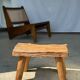 Stool in blond teak