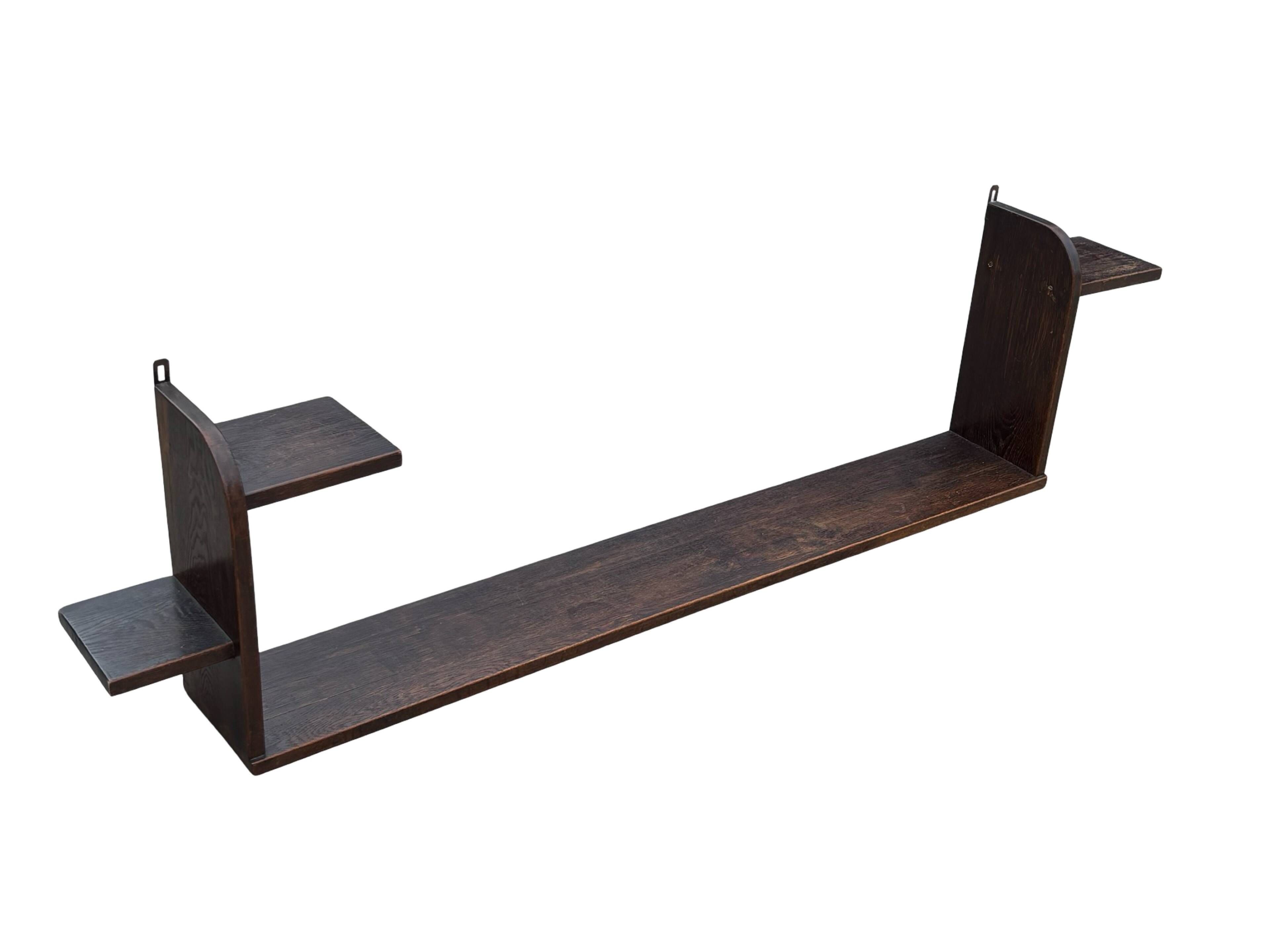Art Deco Wall shelf Book shelf floating shelf oak 1920s design