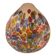 Suspension contemporaine de style Murano blanche avec Murrise multicolore