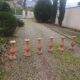 About twenty terracotta balusters from Castelnaudary