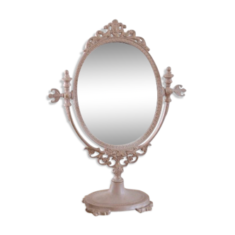 Pink table psyche mirror - 40 x 30cm
