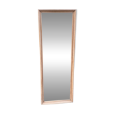 Vintage rectangular mirror with renovated frame in raw solid wood