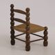 Vintage low chair in solid wood (oak) Dlg Dudouyt Circa 1960