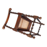 Wokkel chair with armrests and webbing seat