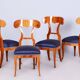 Biedermeier Cherrywood Chairs, Austria, 1820s, Set of 4