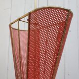 Perforated metal umbrella stand and scoubidou