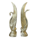 Pair of brass bookends, sculptural swans in Art Nouveau style.
