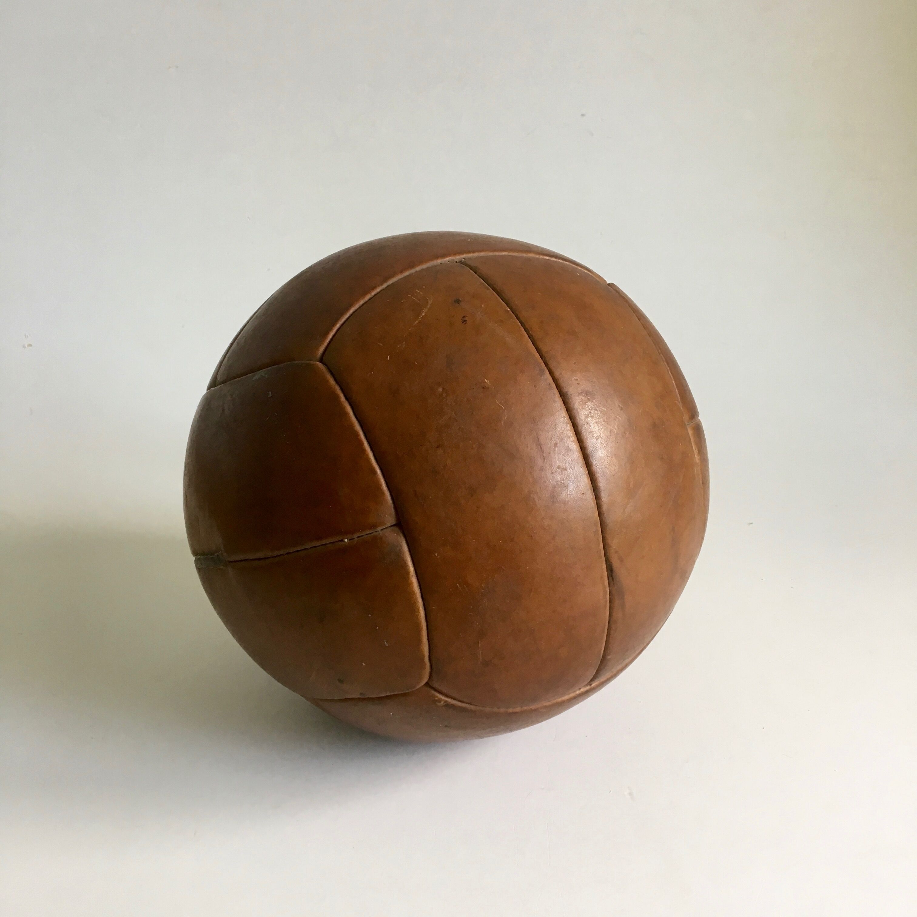 Vintage Leather Medicine Ball,