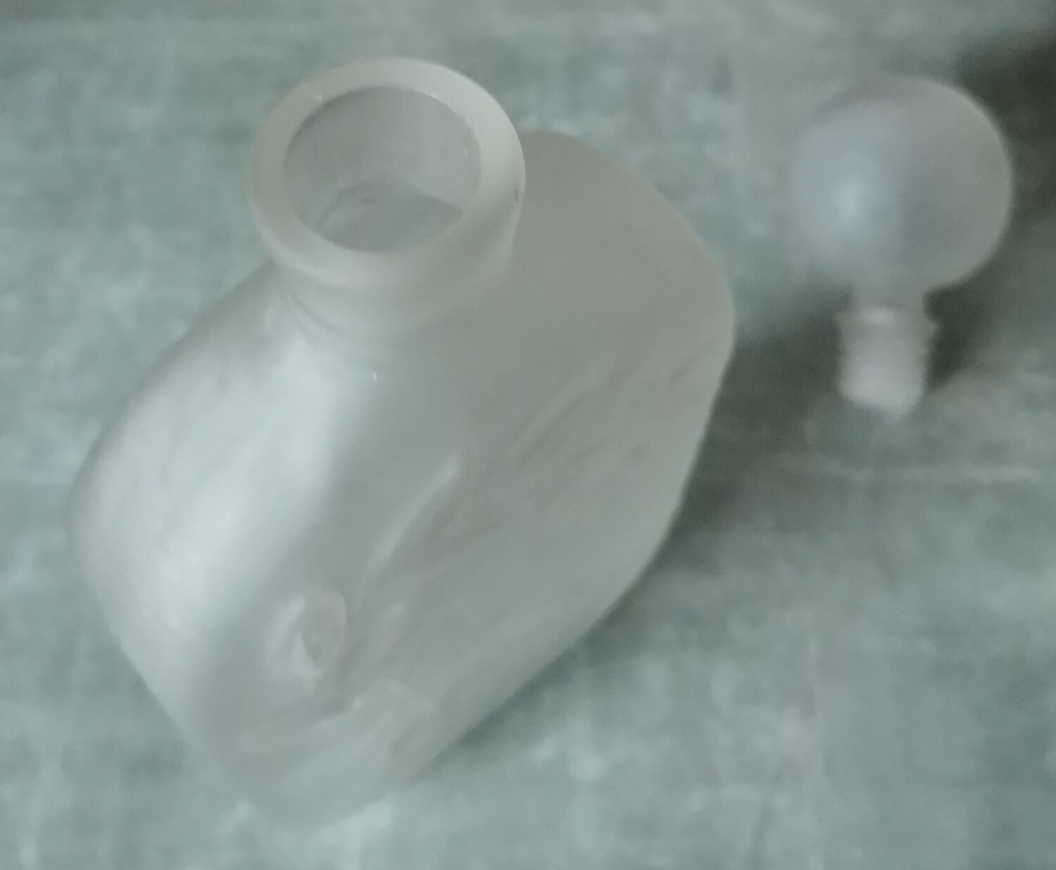 Pressed glass bottle Wayne Husted Stelvia