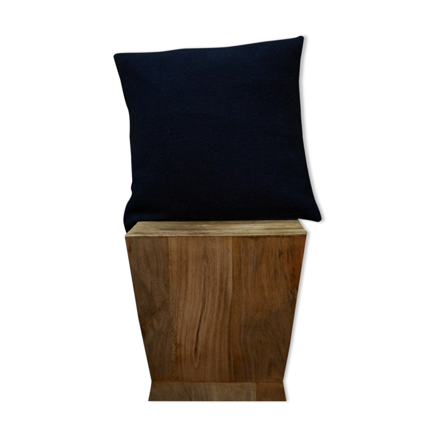 Navy blue upcycled cushion cover in wool 40x40cm
