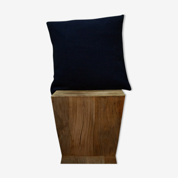 Navy blue upcycled cushion cover in wool 40x40cm