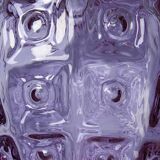 Empoli vase in Alexandrite glass, transitioning from blue to pink, large textured model from the years.