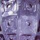 Empoli vase in Alexandrite glass, transitioning from blue to pink, large textured model from the years.