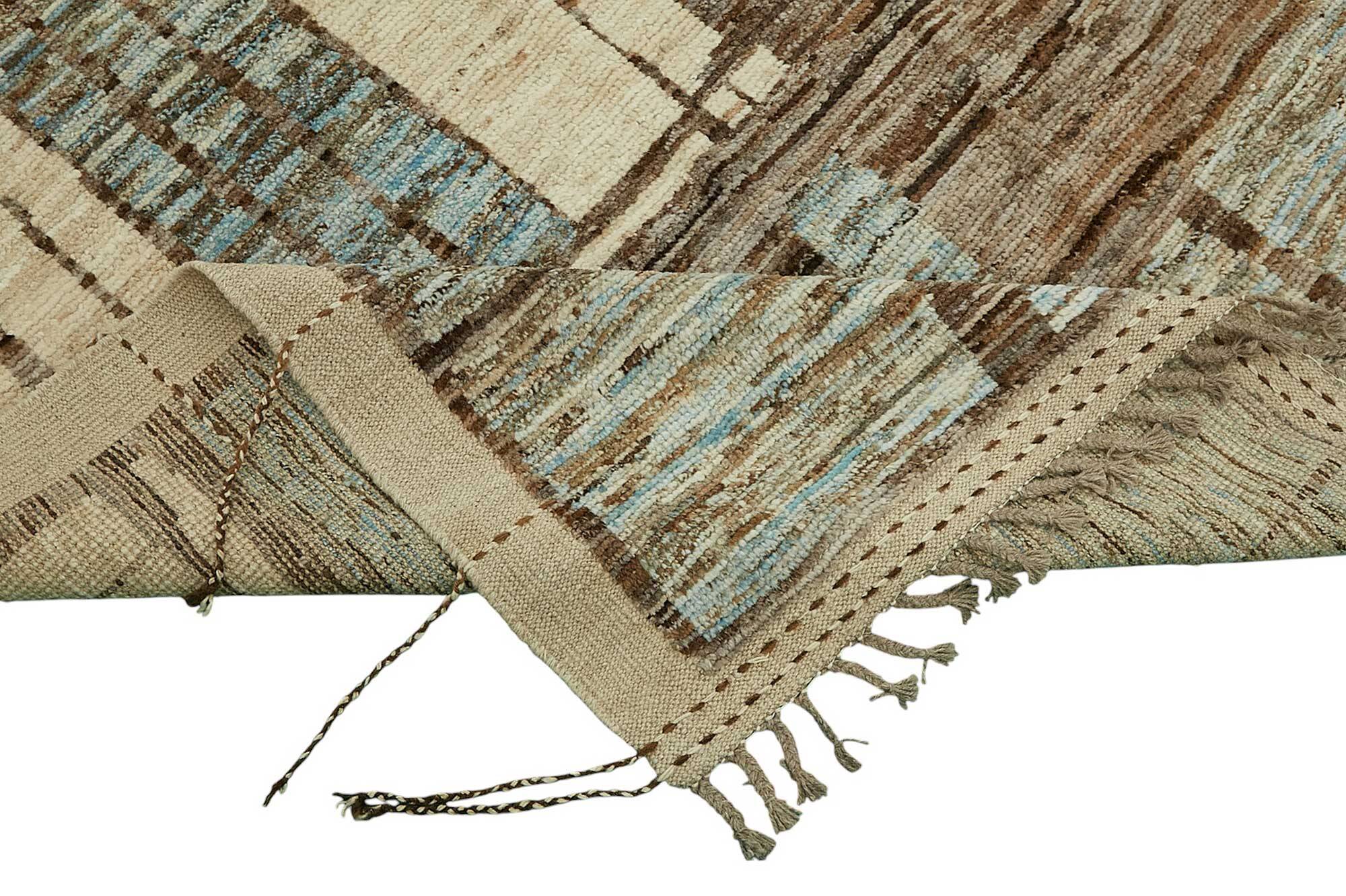 Handmade Turkish One of a Kind 286 cm x 365 cm Beige Wool Carpet