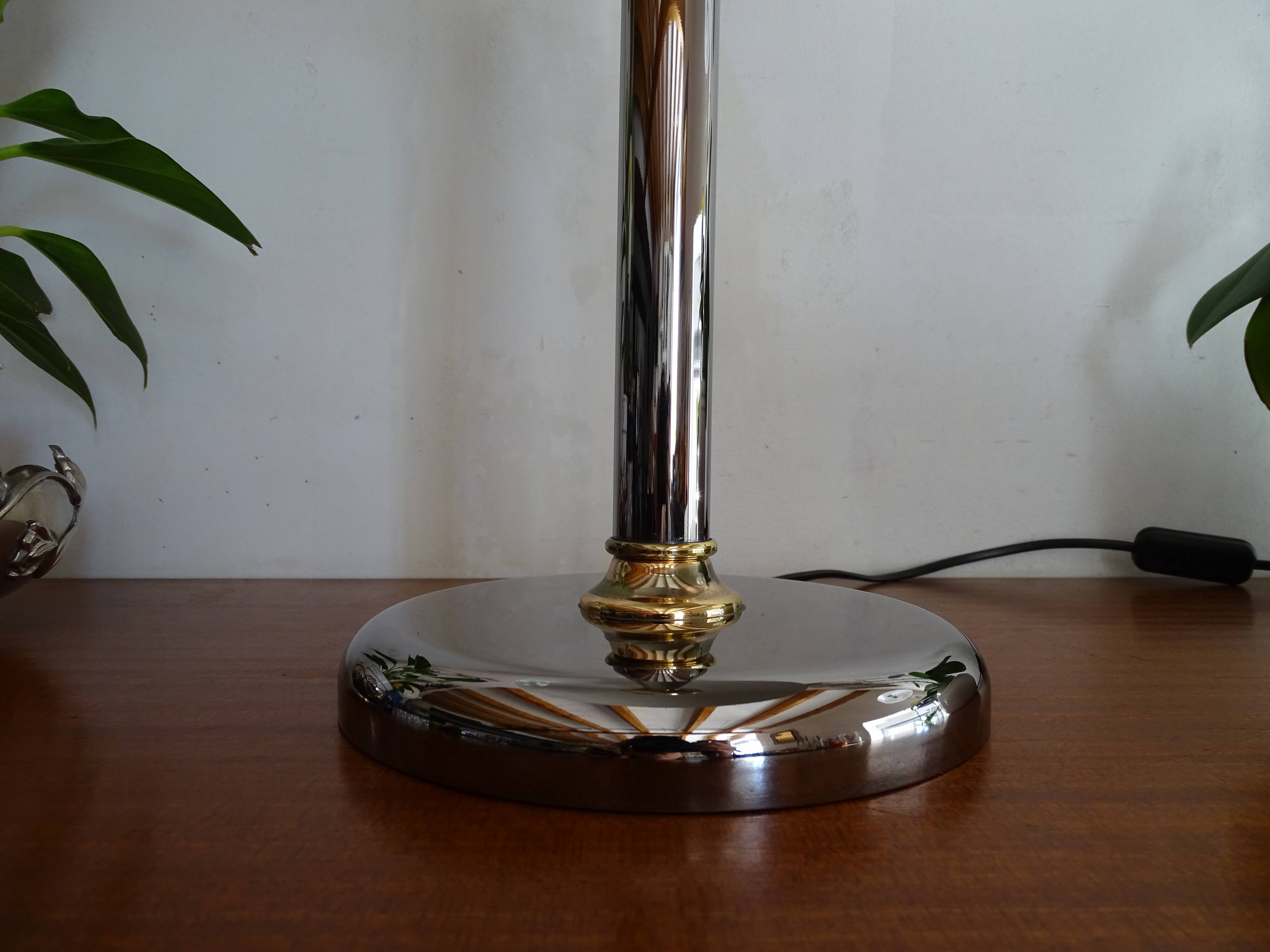 Mushroom lamp design chrome metal 48 cm