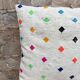 Handmade Berber wool Kilim cushion: Moroccan floor cushion