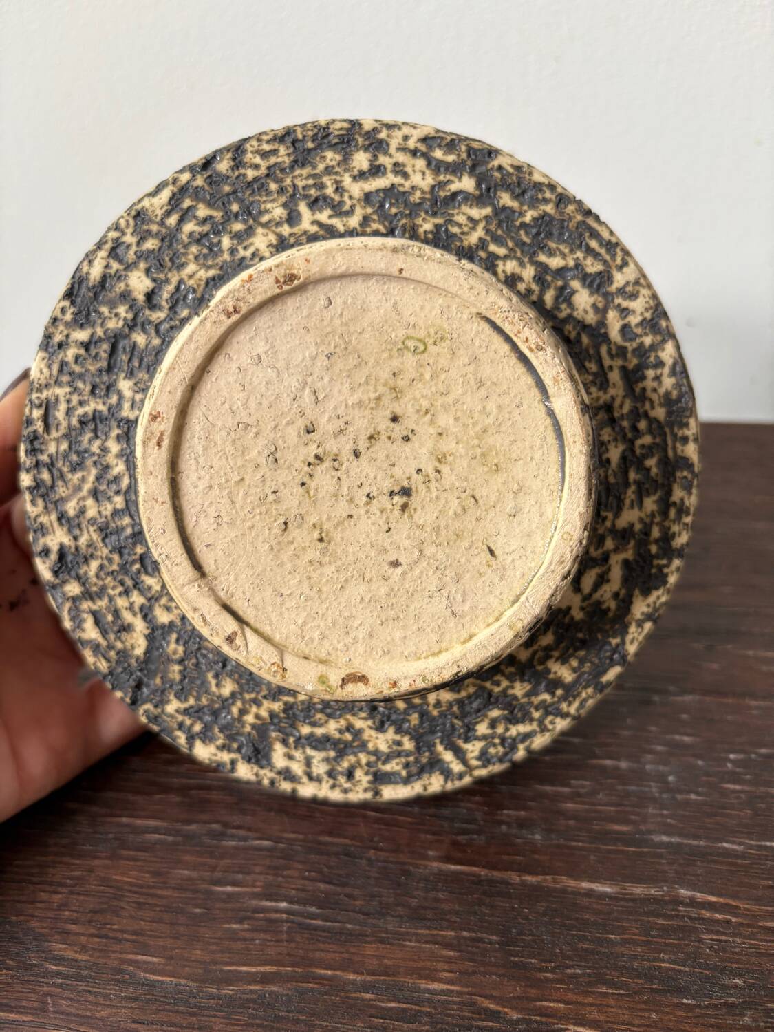 Pieter Groeneveldt vintage birch bark ceramic candle holder