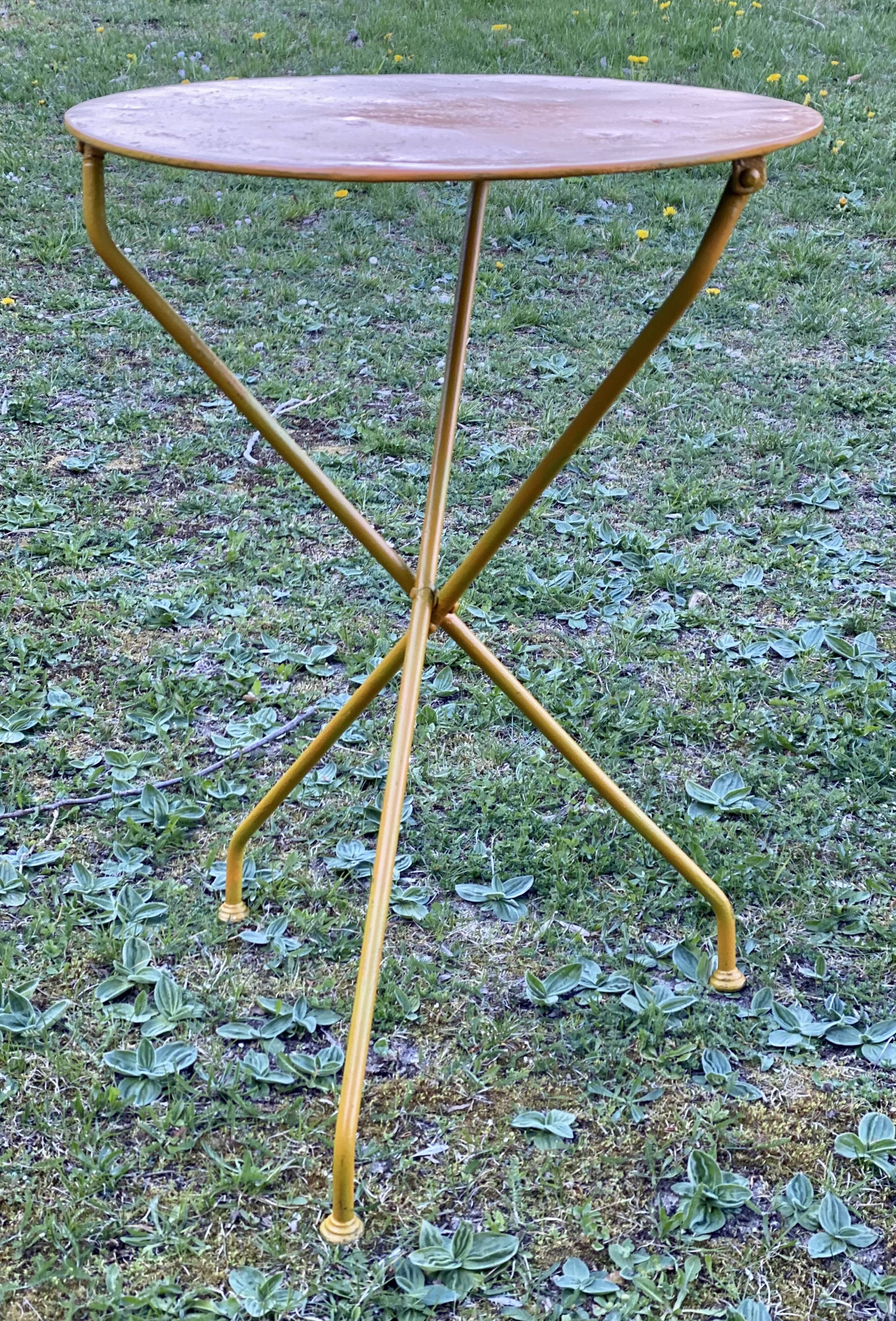 Garden side table 1930 wrought iron