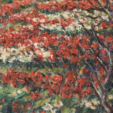 Oil painting of field with trees - signed 'marc'