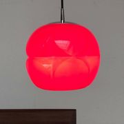 Vintage German space age glass ball pendant lamp by Peill & Putzler, 1970s.