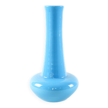 Vase en céramique bleue, design danois, années 1970, fabriqué au Danemark