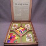 Old yellow wooden dwarf game