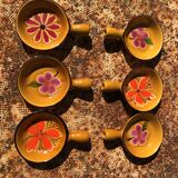 Flower patterned bowls