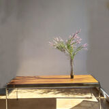 Coffee table in chrome and rosewood metal 1970