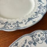 Set of 4 Royal Doulton Joséphine model dinner plates – blue decoration
