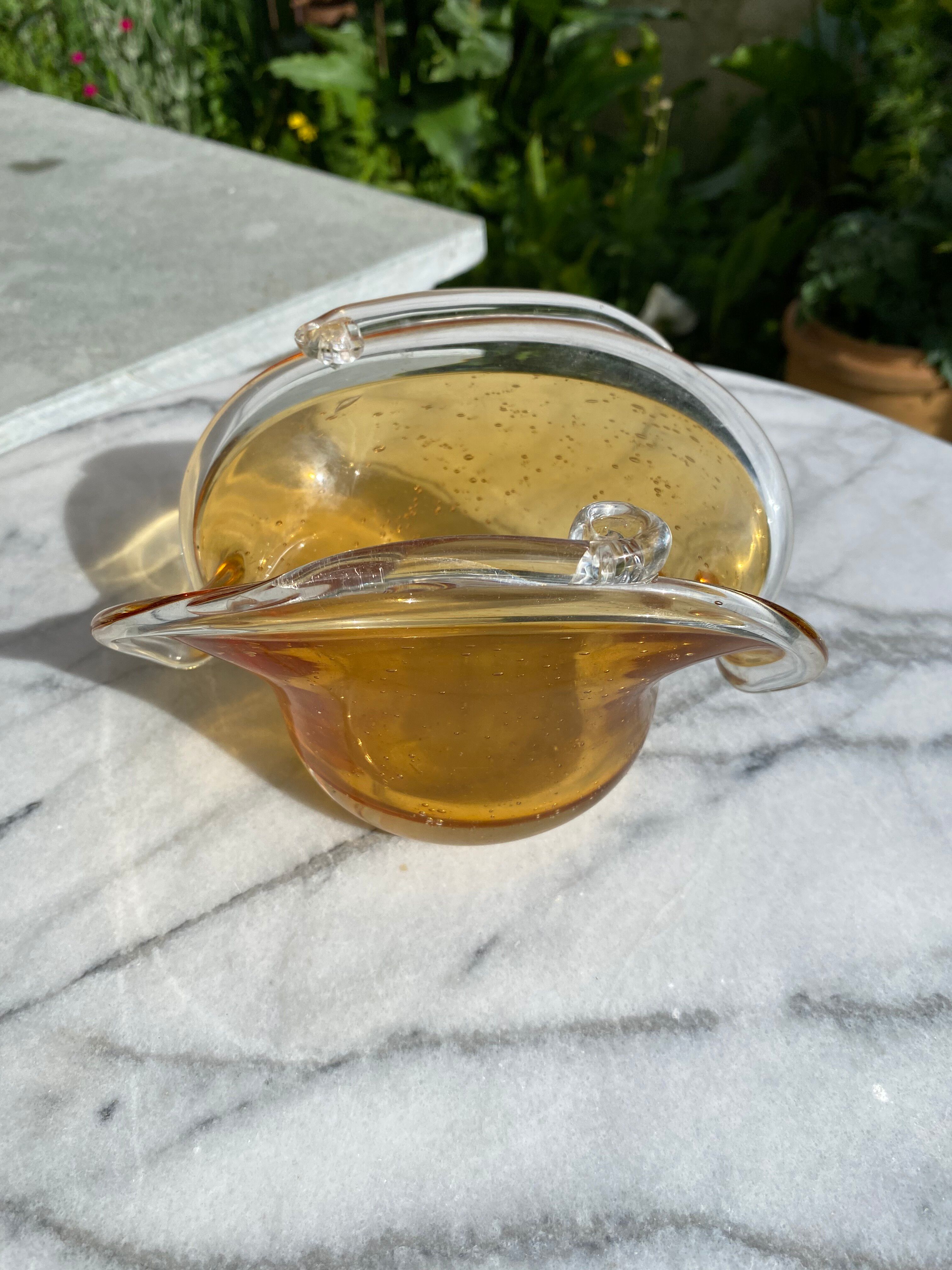 Vintage in Bubble Glass Amber